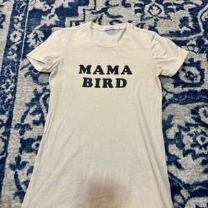 Mama bird cream shirt small